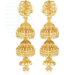 South Screw back alloy  Jhumki, Jhumka, Jhumkas Earring for Women and Girls- (VFJ1471ERG)
