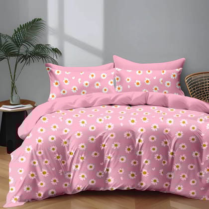 Premium Cotton Elastic Fitted King Size Bedsheet with 2 Pillow Covers (BOGO)