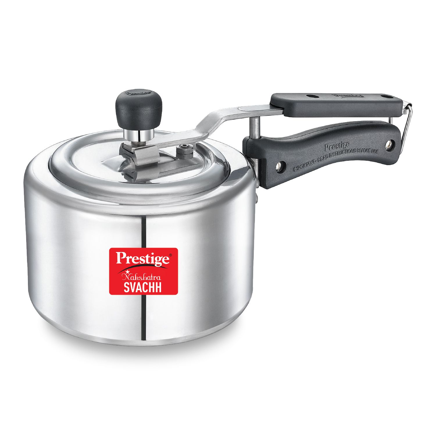 Prestige Nakshatra Svachh Aluminium Spillage Control Pressure Cooker, 1.5 L (Silver)