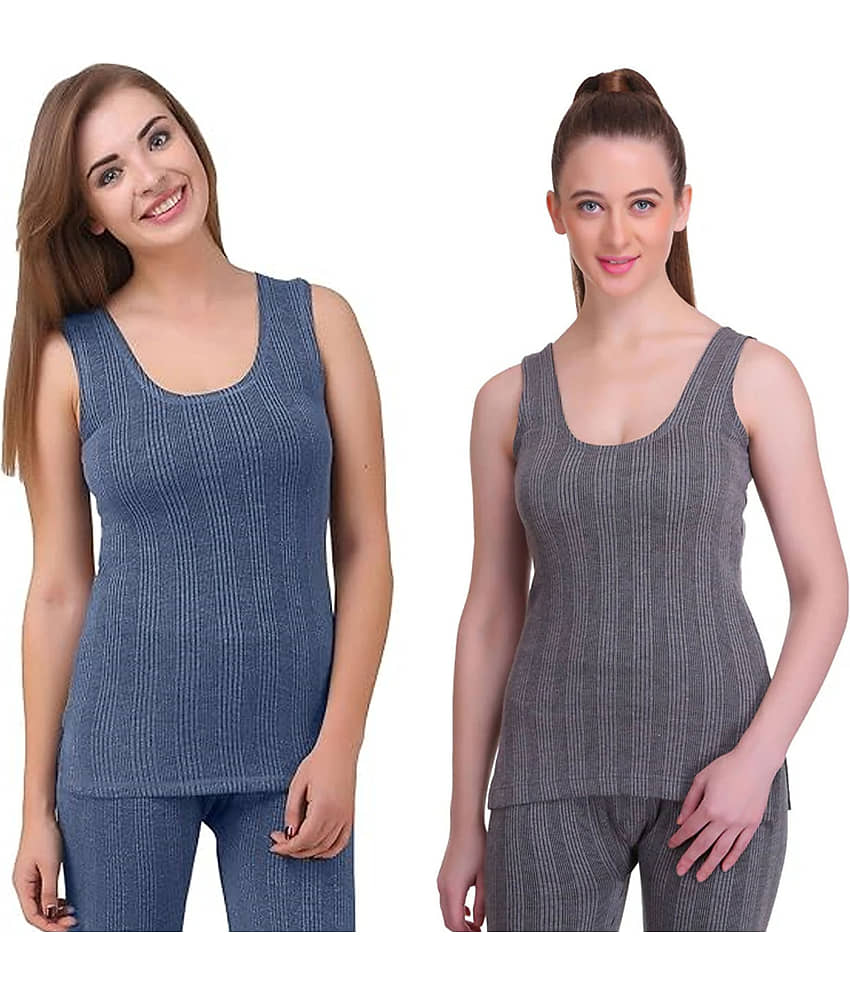Paryag Woollen Thermal Tops - Multi Color Pack of 2