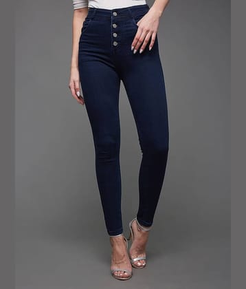 Miss Chase - Navy Blue Denim Skinny Fit Women's Jeans ( Pack of 1 )