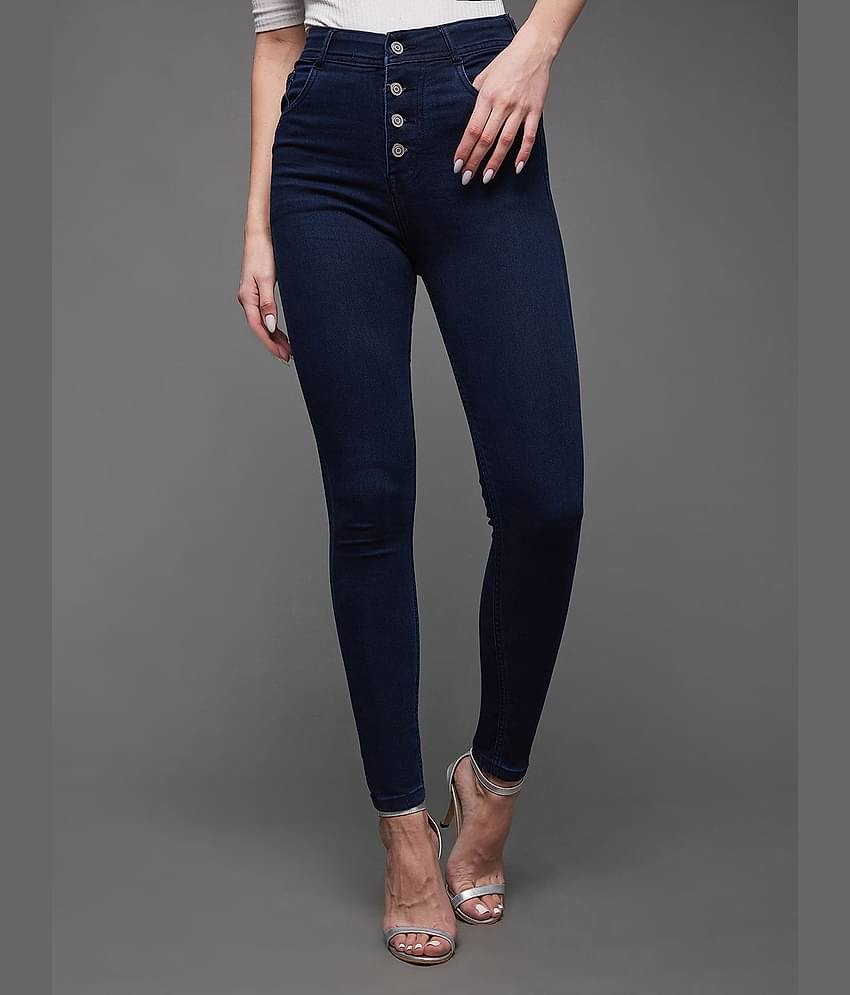 Miss Chase - Navy Blue Denim Skinny Fit Women's Jeans ( Pack of 1 )