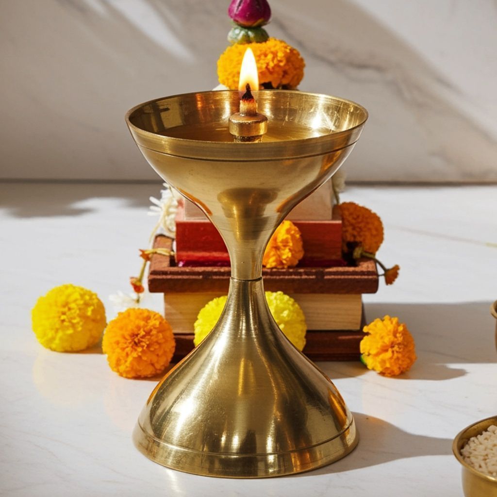 Brass Akhand Deepak No. 7 (ZMAS193 G)