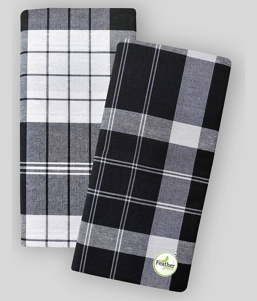 Feather Green Multi Lungi Pack of 2