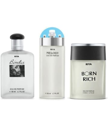 Riya Bindas & Melody Sea Green & Born Rich Eau De Parfum (EDP) For Unisex 150 ( Pack of 3 )