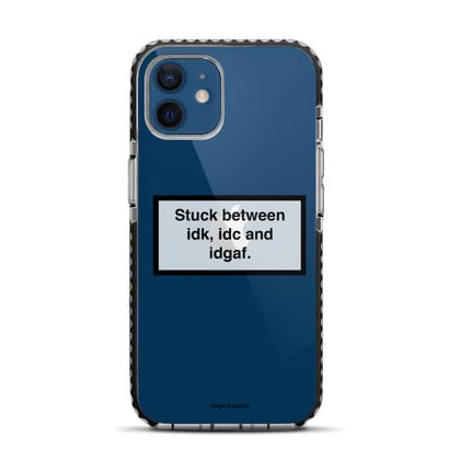 Quirky I don’t care quote iPhone 12 Stride Phone Case-Stride
