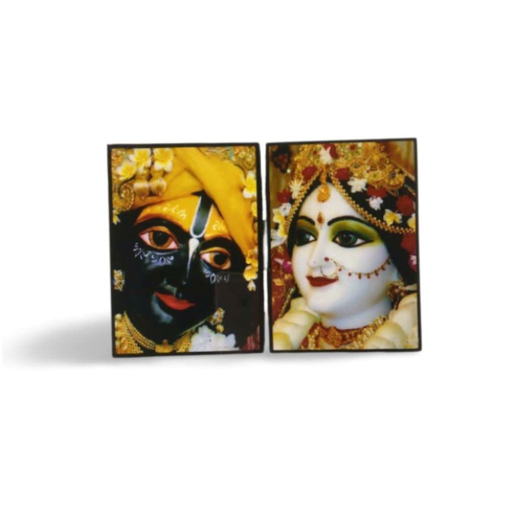 MAYAPURI Iskcon Radha Krishna Framed, Home Decorative Religious Painting (7 X 5 Inch) - Pooja Needs | Buy online on ZillyBuy