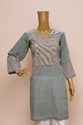Short Kurta With Patch Work Grey, Size-XL