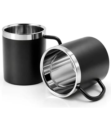 NSVL Solid Stainless Steel Coffee Cup 250 ml ( Pack of 3 )