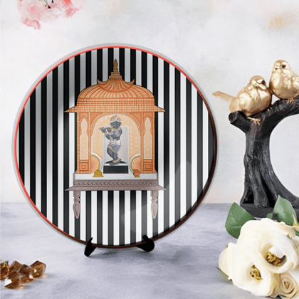 Shri Krishna Shrinath Ji Wall Plate Home Décor-8 Inches
