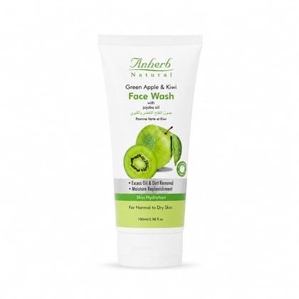 Anherb Natural Green Apple & Kiwi Face Wash - 100ml Anherb Natural Green Apple & Kiwi Face Wash - 100ml