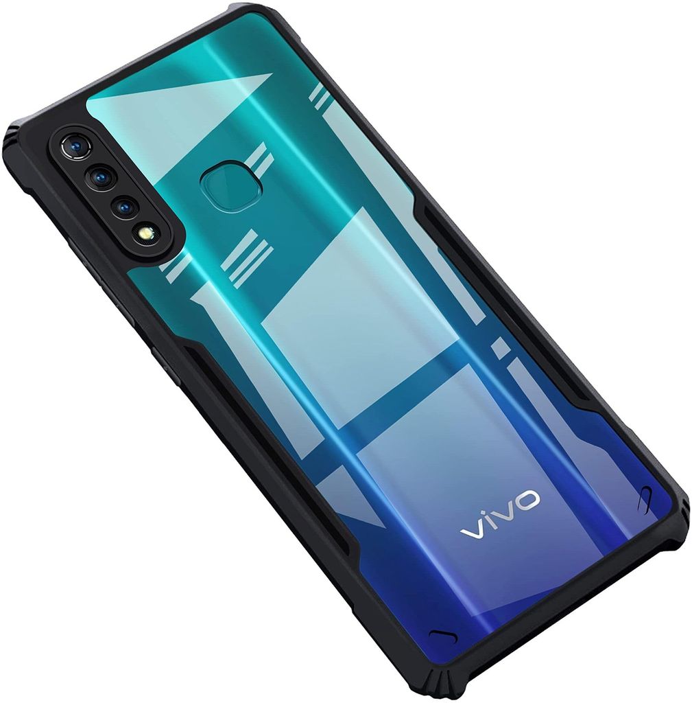 PLUGTECH Slim Shockproof Case | Matte Black Soft | Drop Protection | Precise Cutouts | Premium Mobile Cover for Vivo Y19, Vivo Z1PRO