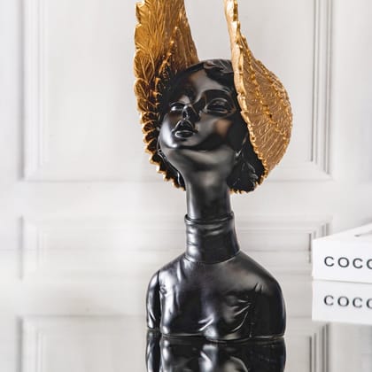 WINGED HAT HANDMADE SCULPTURE-Black
