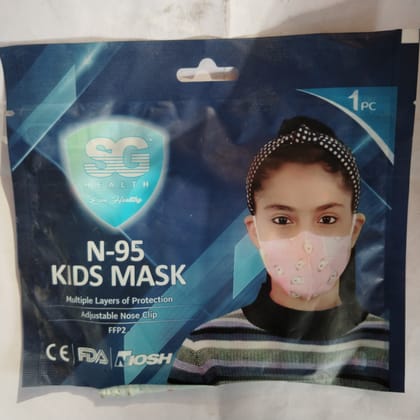 SG Health N-95 Kids mask Multiple layers of protection 