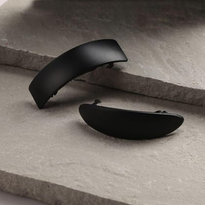 Set of 2 Matte Designer French Barrettes