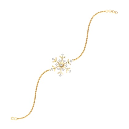 Senco Gold Blazing Eternity Diamond Bracelet (2.2 gram / 0.16 Ct / HI-SI / 18K Yellow Gold)