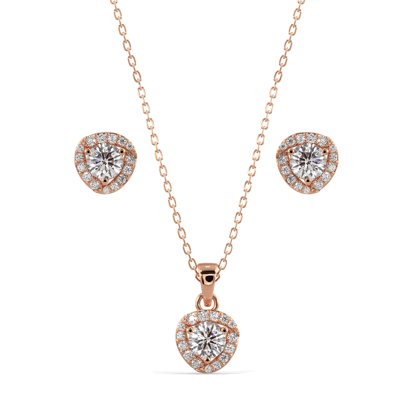 Halo Diamond Set YELLOW GOLD