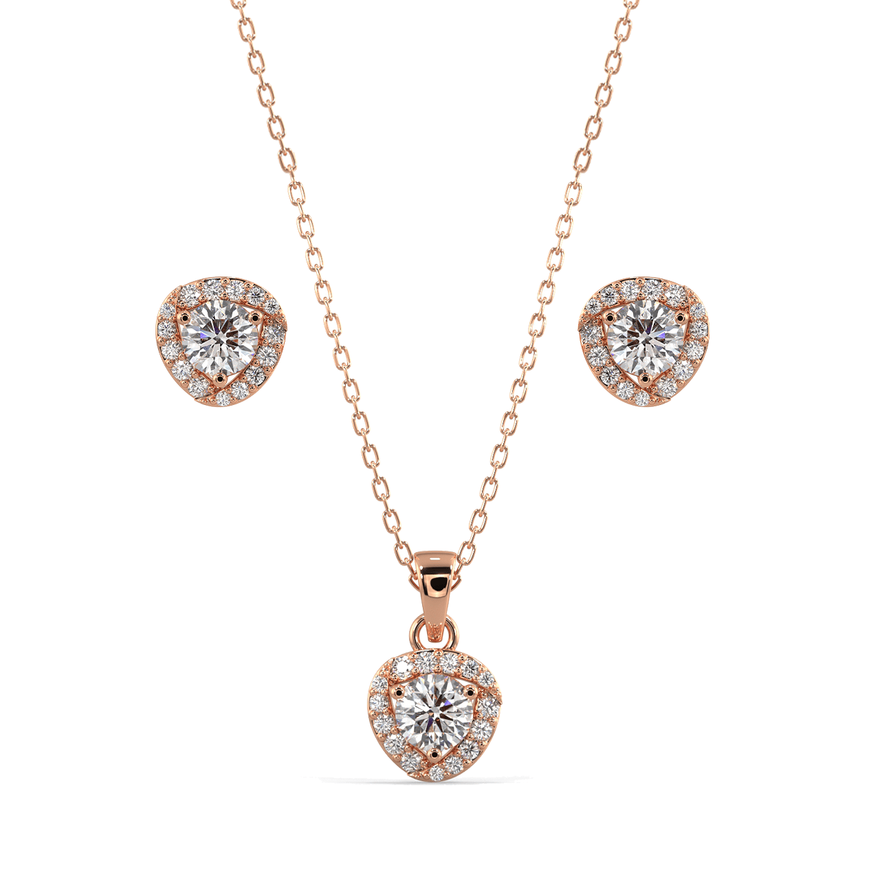 Halo Diamond Set YELLOW GOLD