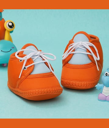 Neska Moda - Orange Booties For Baby Boy & Baby Girl 6-12 Months ( Pack of 1 )