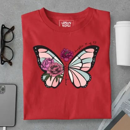 Butterfly of November Exclusive Premium Birthday T-Shirt for Women-Red / S