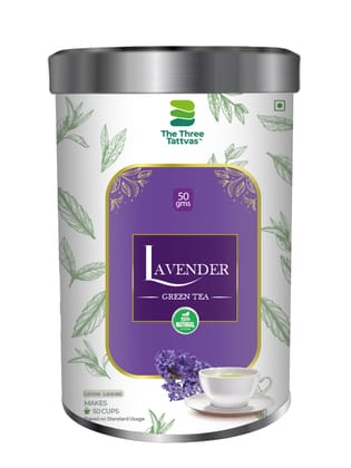 The Three Tattvas lavender Green Tea 50gms