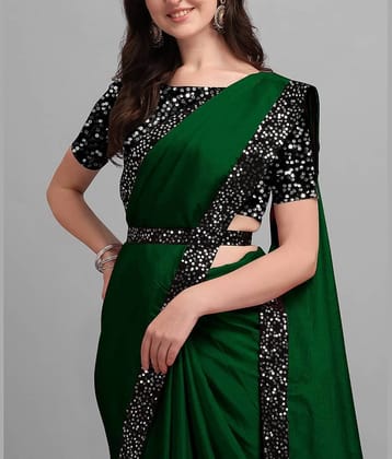 Parmila Fashion Chiffon Embellished Saree With Unstitched Blouse Piece ( Pink )