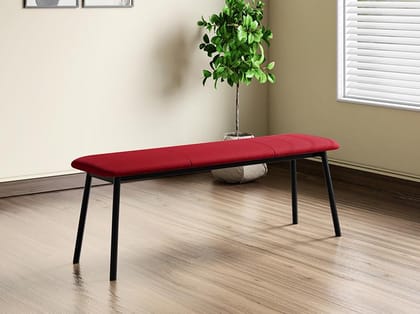 Billet 3 Seater Bench - Fabric, Red