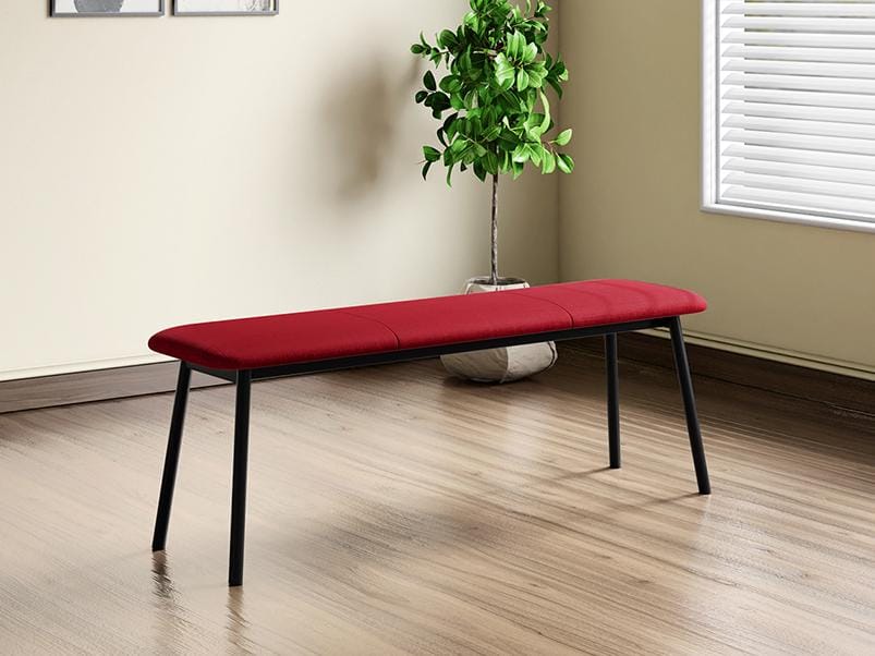 Billet 3 Seater Bench - Fabric, Red