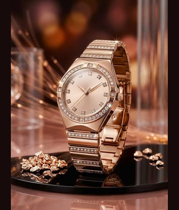 Renaissance Traders Rose Gold Metal Analog Womens Watch