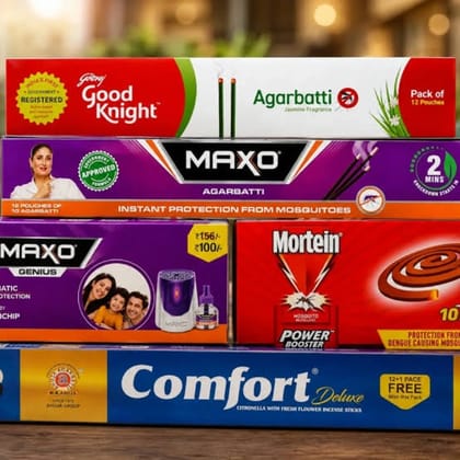 Mosquito Repellent Agarbatti 12 pouches in box 10 sticks in pouch All Brands Mosquito Repellent Agarbatti 12 pouches in box 10 sticks in pouch All Brands