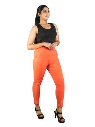 161RVT 4Cats Jumbo Size Trendy Straight Pants - Orange