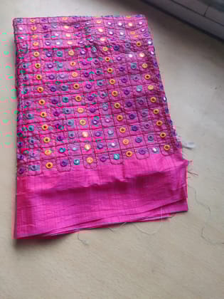 Elegant Glass Embroidered Saree