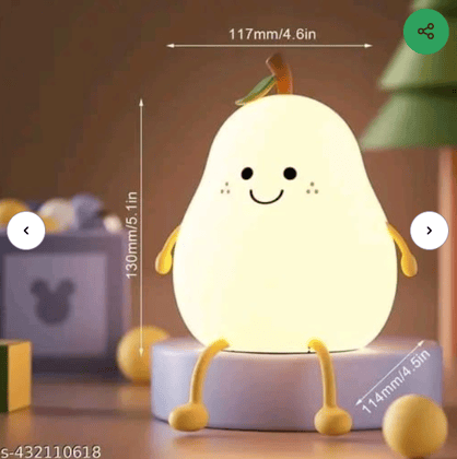Night light cute lamp for kids silicone nursery pear Lamp