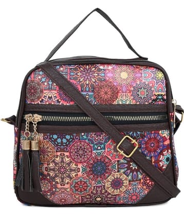 Cherry Tree - Blue Faux Leather Crossbody