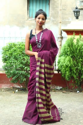 PURE COTTON CHECK SAREE