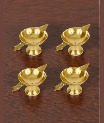 Spherulemuster Brass Table Diya - Pack of 4
