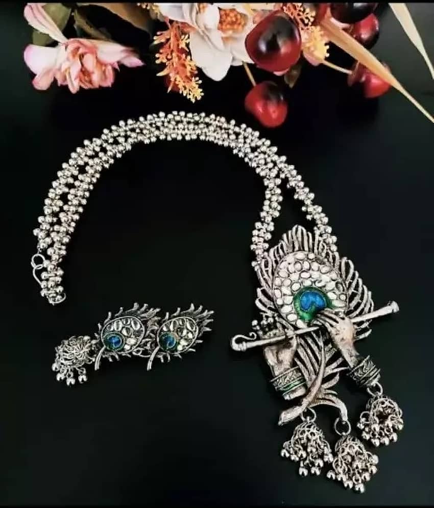 Samridhi DC Silver Alloy Necklace Set ( Pack of 1 )