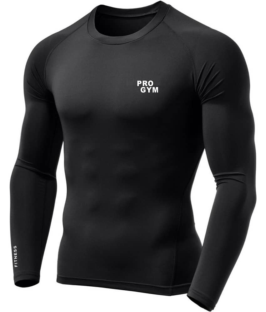 Pro Gym Unisex 100% Polyester Compression T-Shirt - Full Sleeve