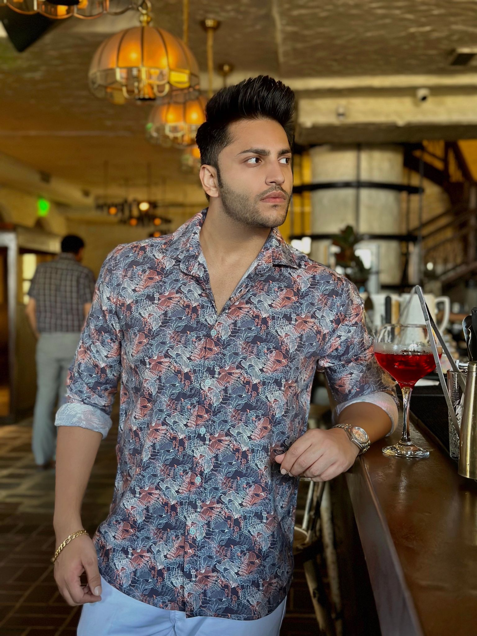 Grey Rayon Club Shirt - L