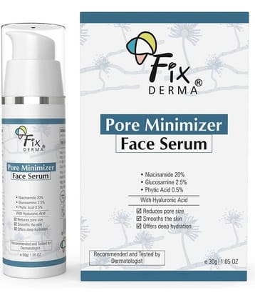 Fixderma 20% Niacinamide Pore Minimizer Serum for Face, for Open Pores 30g, (Pack of 1)