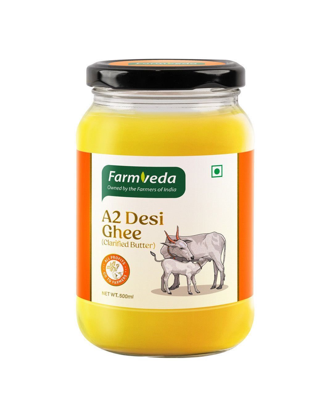 Farmveda A2 Desi Cow Ghee - 500ml