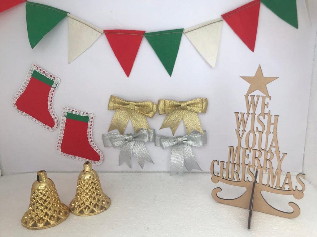 Christmas Tree Decoration Items,Christmas Ornaments,Christmas Bunting,Christmas Socks,Wooden Christmas Tree, Mod Kit,Christmas Bells - Flowers | Buy online on ZillyBuy