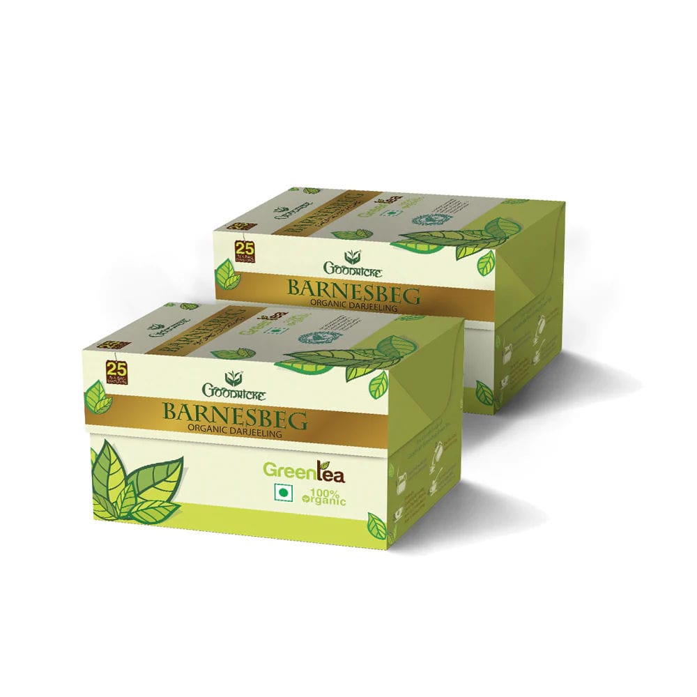 Goodricke Barnesbeg Organic Darjeeling Green Tea, 25 Tea Bags (Pack of 2)