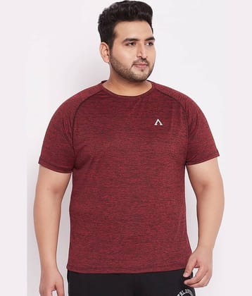 AUSTIVO - Polyester Slim Fit Maroon Men's Sports T-Shirt ( Pack of 1 )