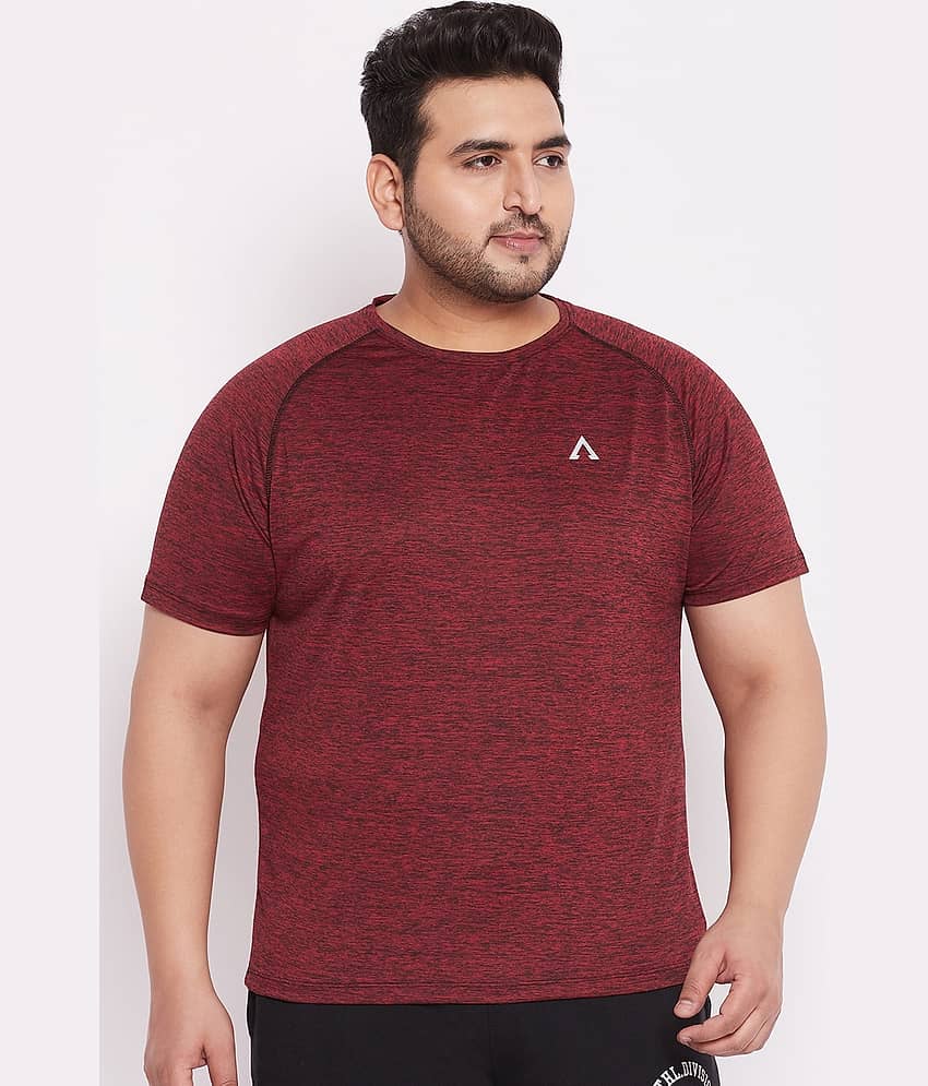 AUSTIVO - Polyester Slim Fit Maroon Men's Sports T-Shirt ( Pack of 1 )