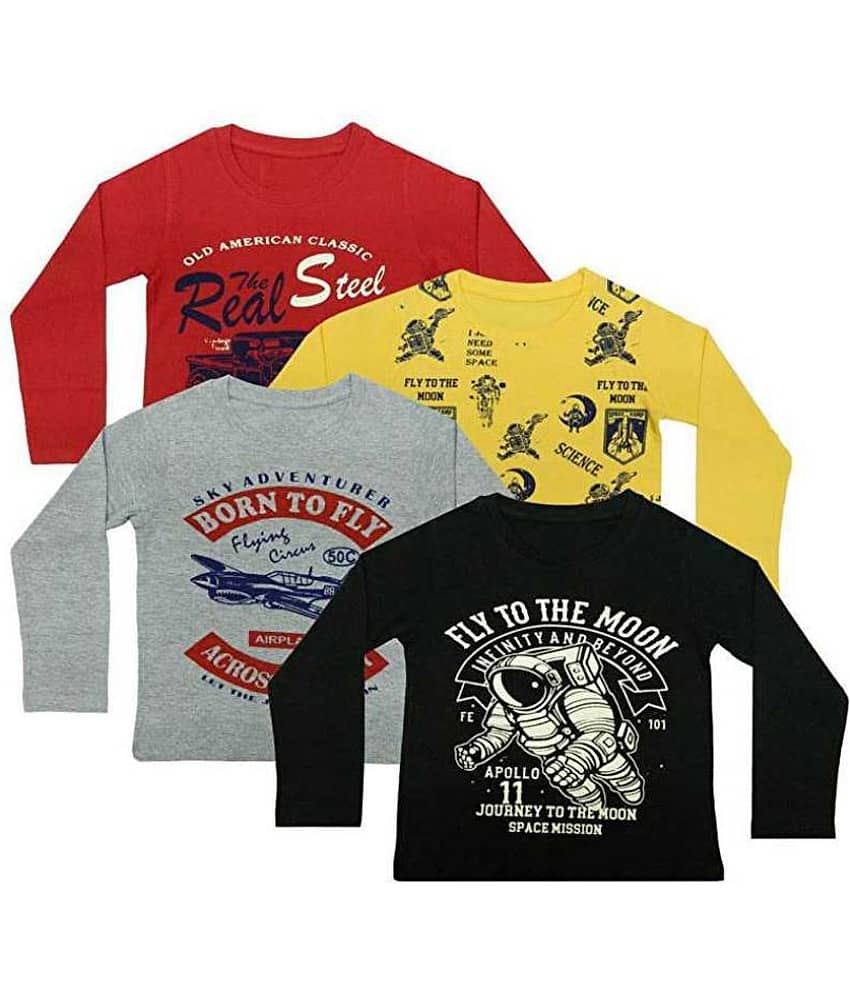 MIST N FOGG Pack of 1 Boys Cotton Blend T-Shirt ( Multi Color )