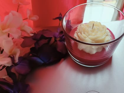 SHREE Scented Candles Peony Glass Jar Scented Candle