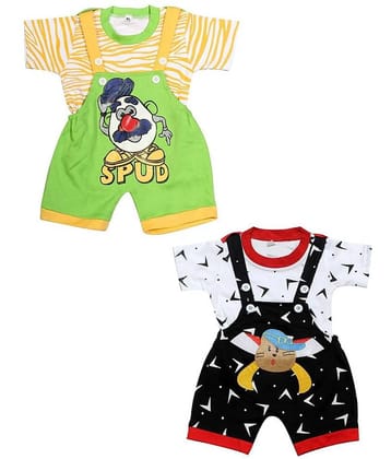 Babeezworld Pack of 2 Baby Girls 100% Cotton ( Multicolor )