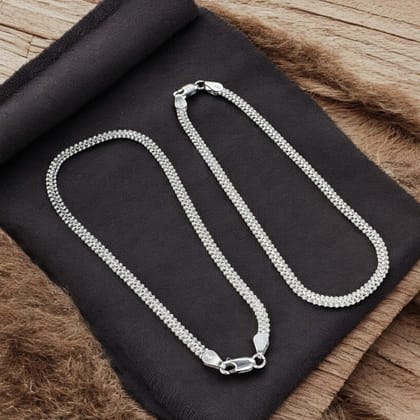 Real 925 Sterling Silver girlish waved beads box chain Anklet Ankle Pair 10.3"