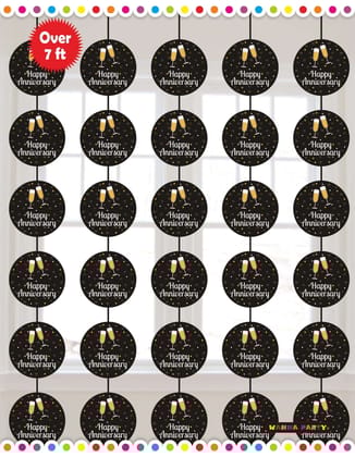 Happy Anniversary String Decoration - 6PC